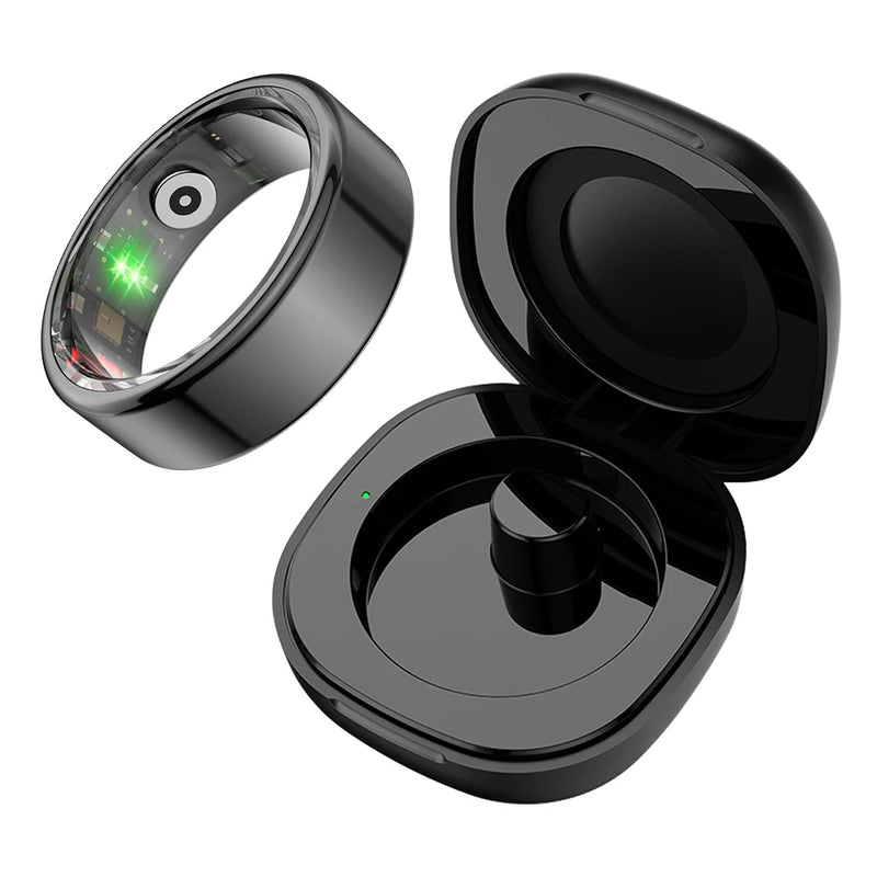 2024  R02 Smart Ring with Charging Case for Men Women, Battery Life, 39 Days, Health Monitor, 5ATM Waterproof
