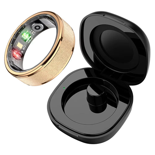 Smart Ring with Charging Case – Track Sleep, Health & Workouts, 5ATM Waterproof Design